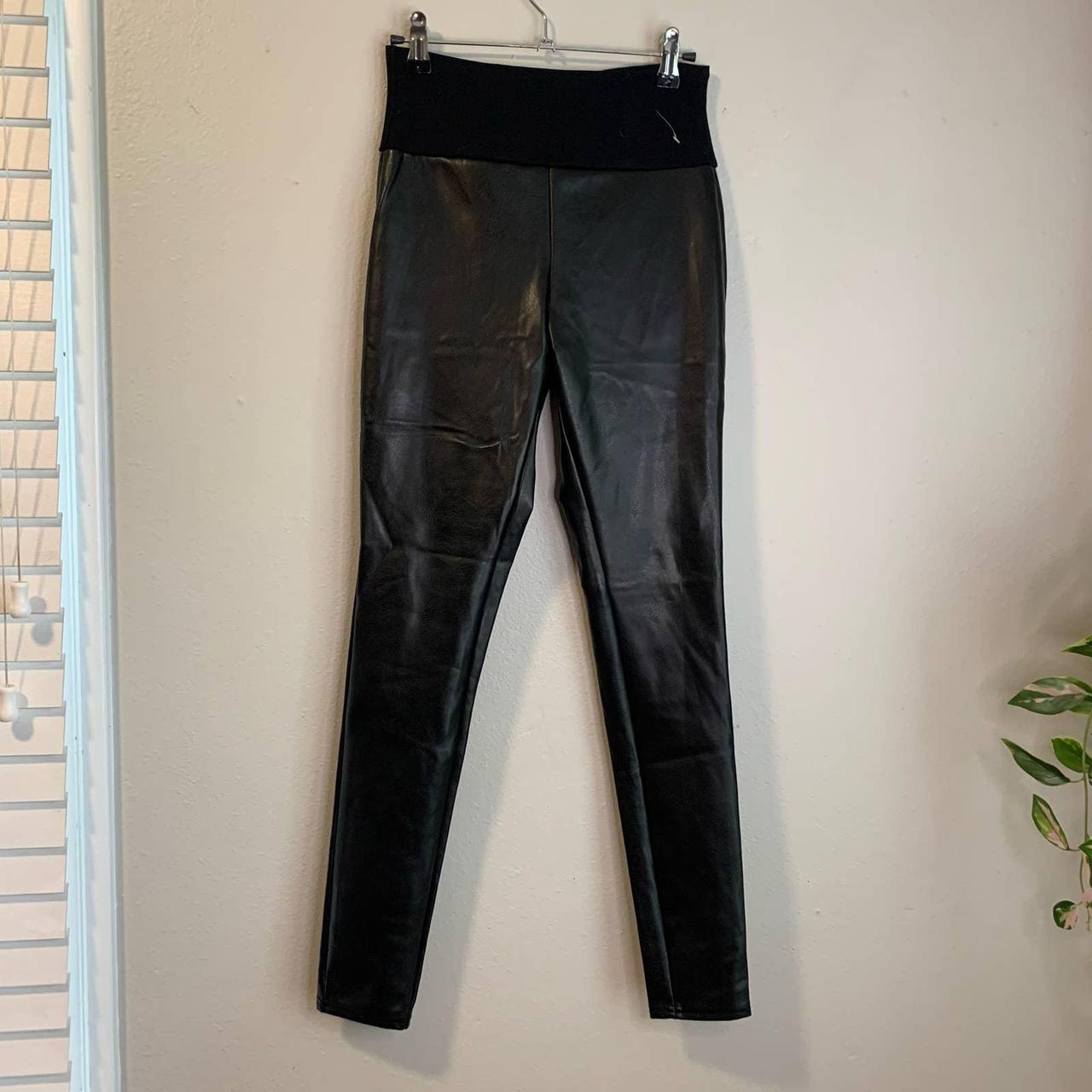 Assets by Spanx Faux Leather Leggings Size small - Depop