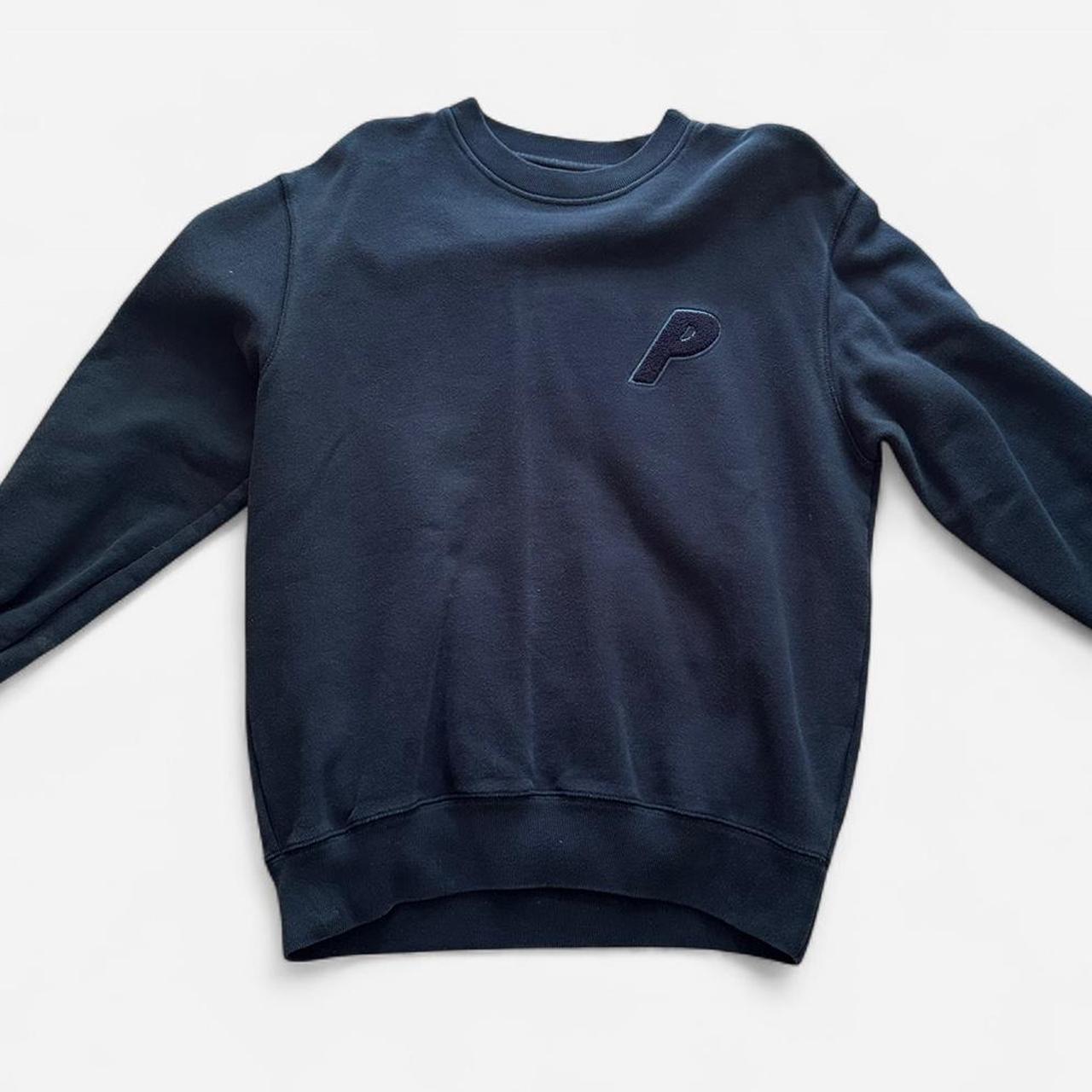 Palace Men's Sweatshirt - Black/Navy - S – Palace Tri-stitch Crewnneck - Navy