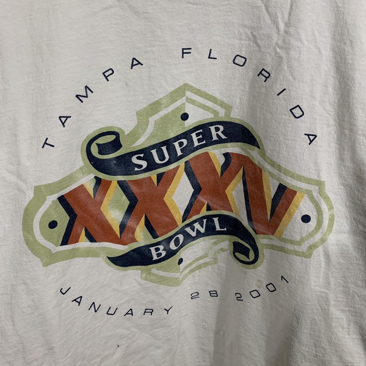 BALTIMORE RAVENS NEW YORK GIANTS SUPER BOWL XXXV VINTAGE 2001 T-SHIRT ADULT  XL