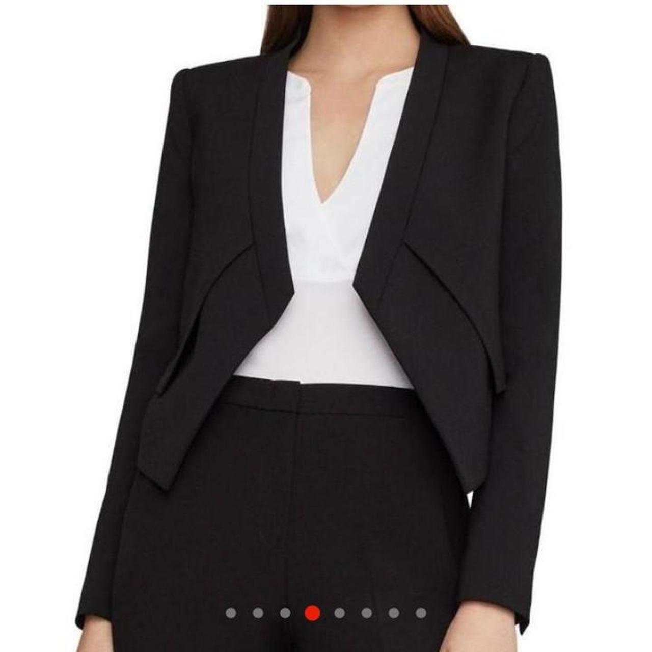 BCBGMaxazria Lloyd Cropped Angled Front Blazer NWT Depop