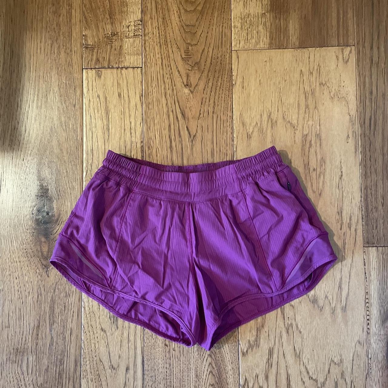 Magenta Lululemon hottie hot shorts. Size 4. 2.5 inch. - Depop