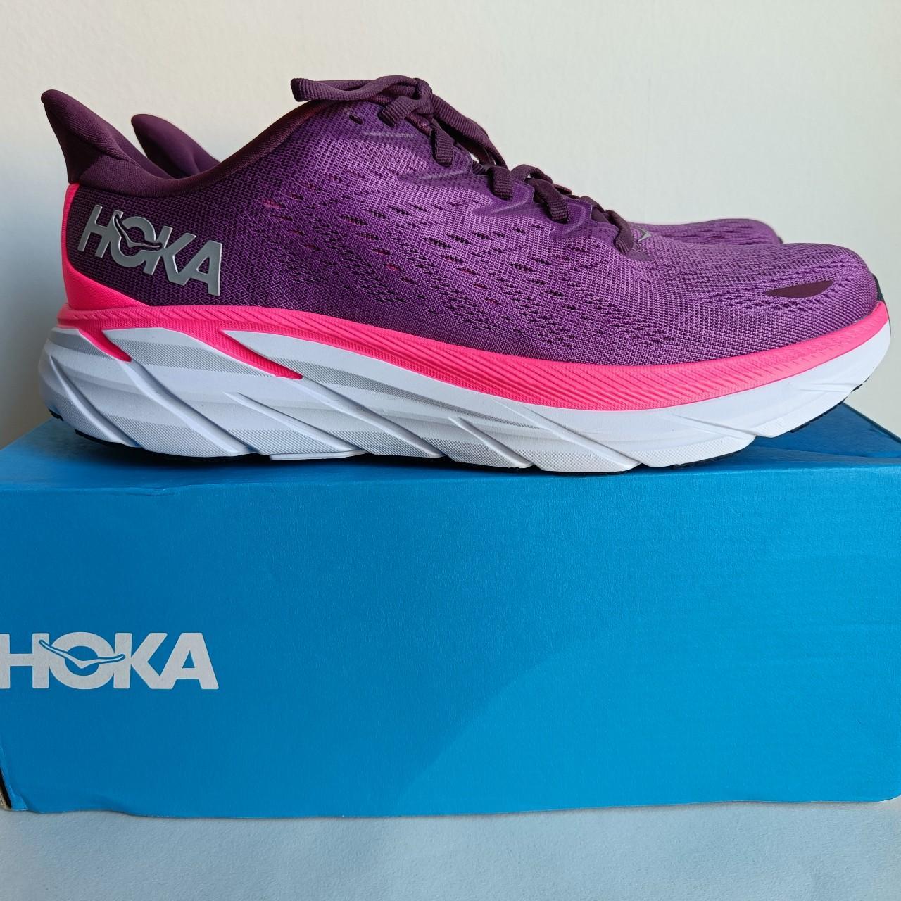 Hoka One One Women's Pink and Purple Trainers | Depop