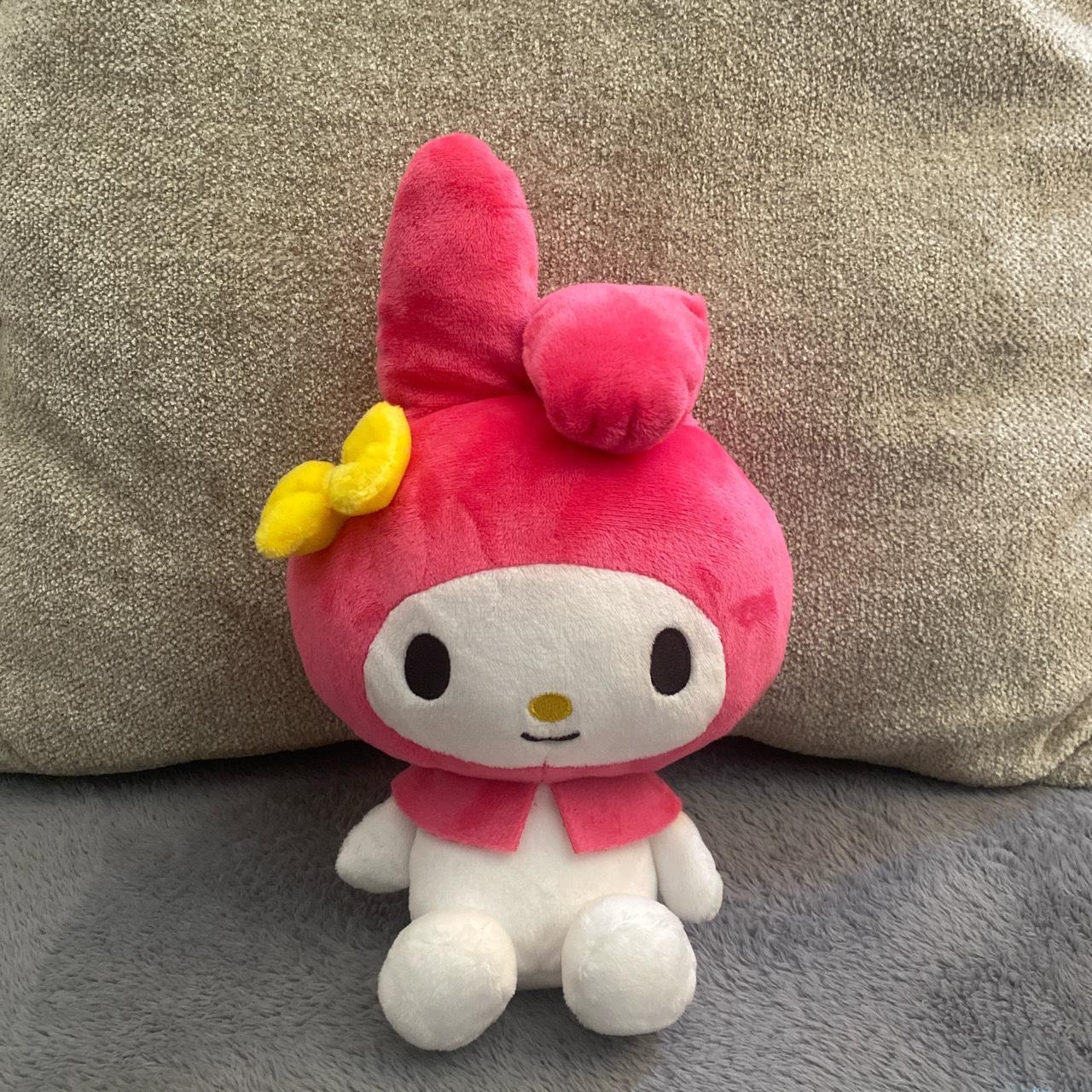 My Melody Plush Colors pink, white and her bow is... - Depop