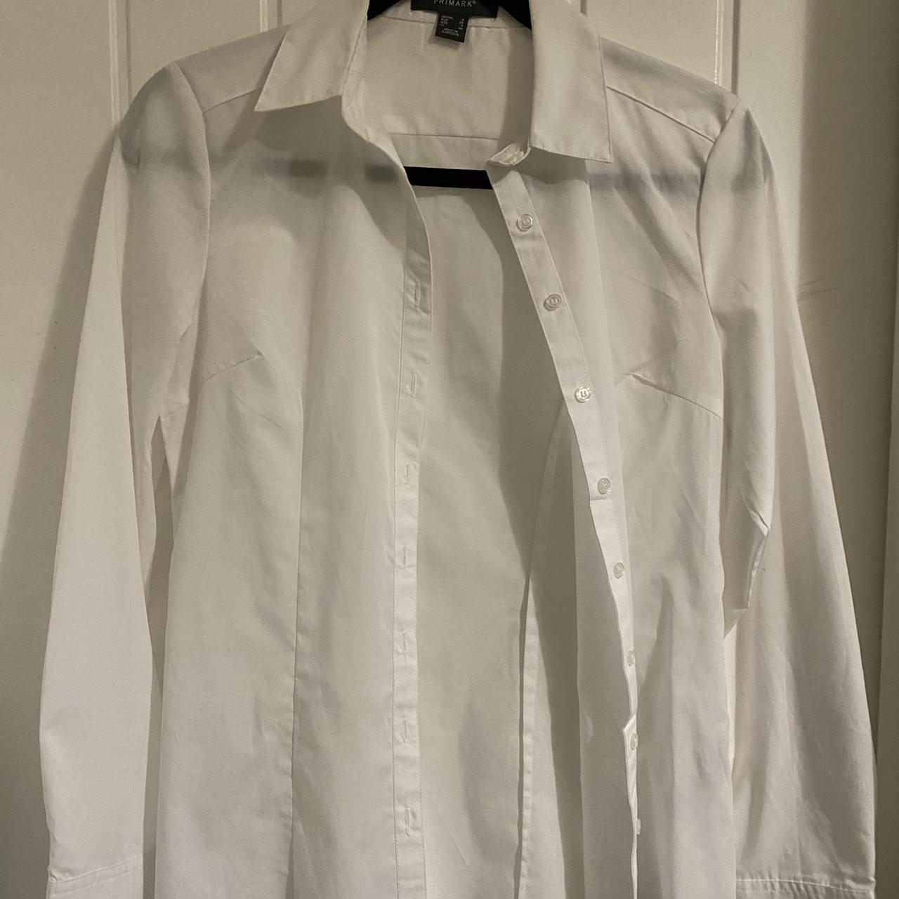 Primark white button up shirt Size S, true to... - Depop