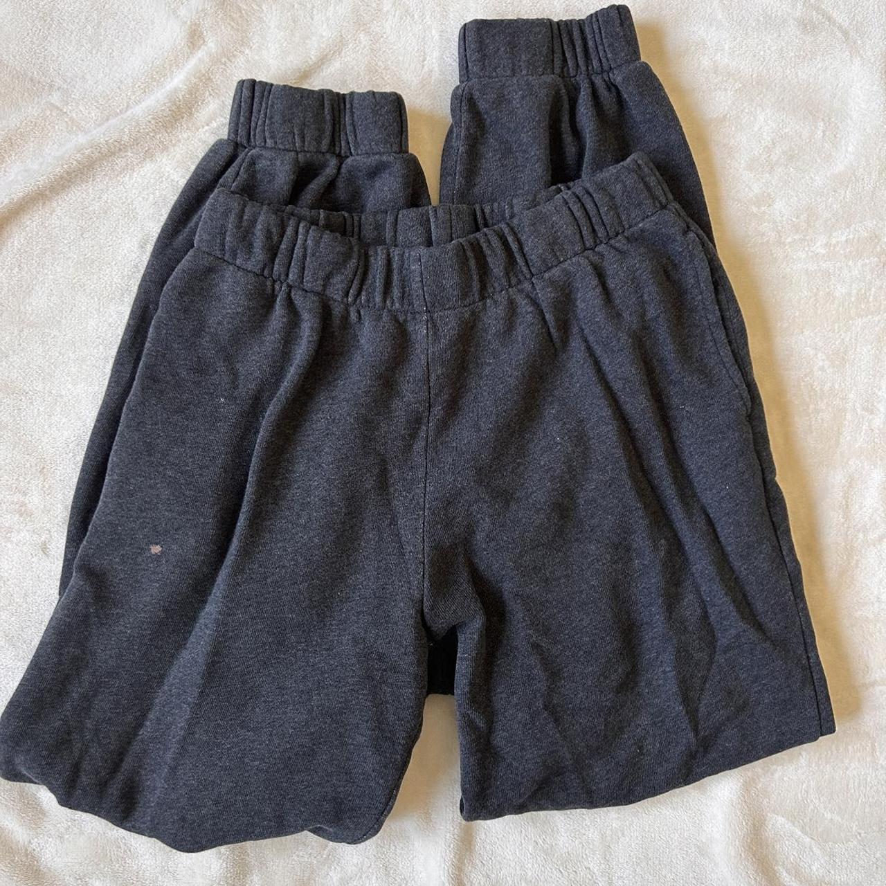 brandy melville dark grey sweatpants have a small... - Depop