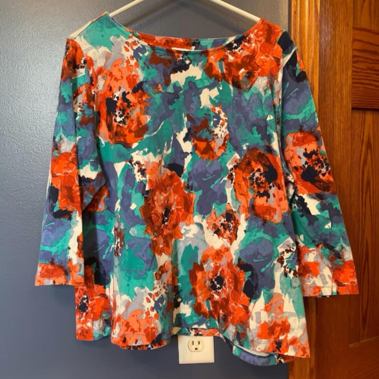 Ruby Rd. Women's Blouse - Multi/Blue - XXL – Ruby… - image 1