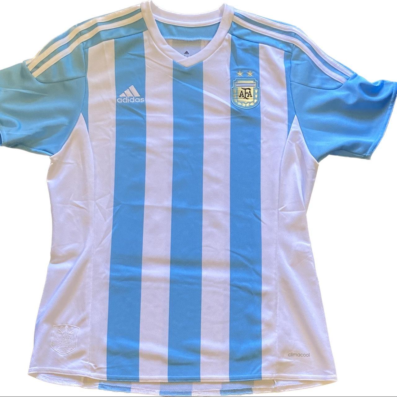 Leo Messi Jersey Adidas Argentina Blue White Size - Depop