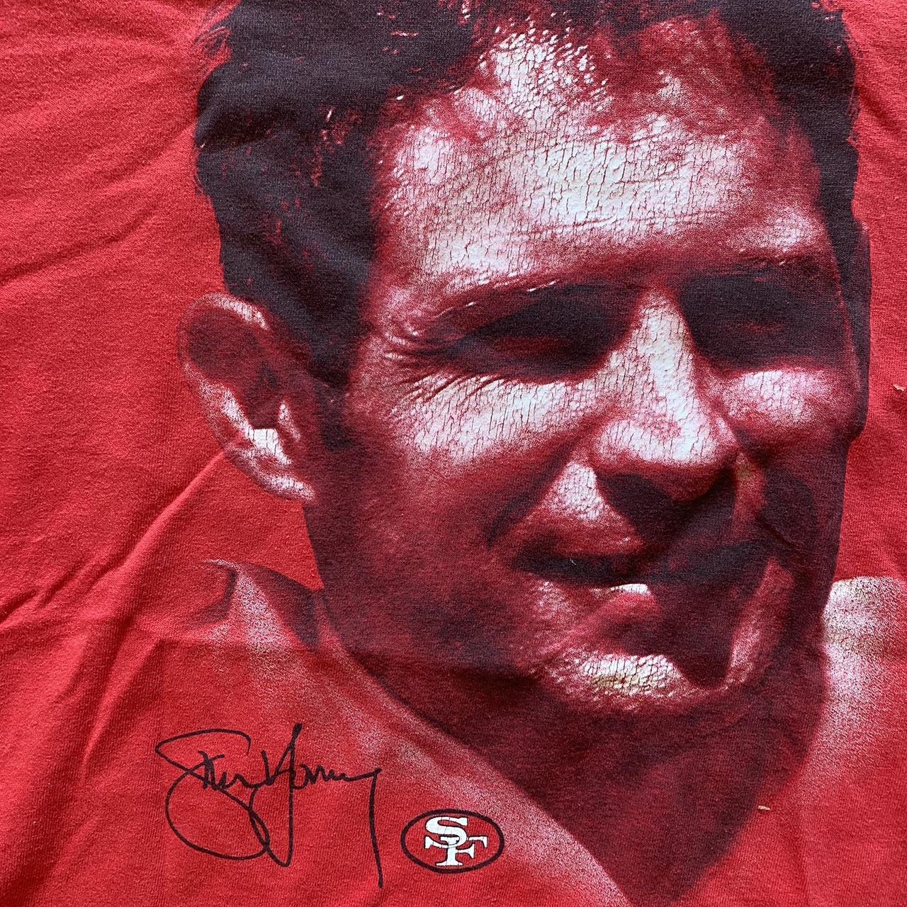 Vintage 49ers Steve Young Tshirt Condition: 7/10 - Depop