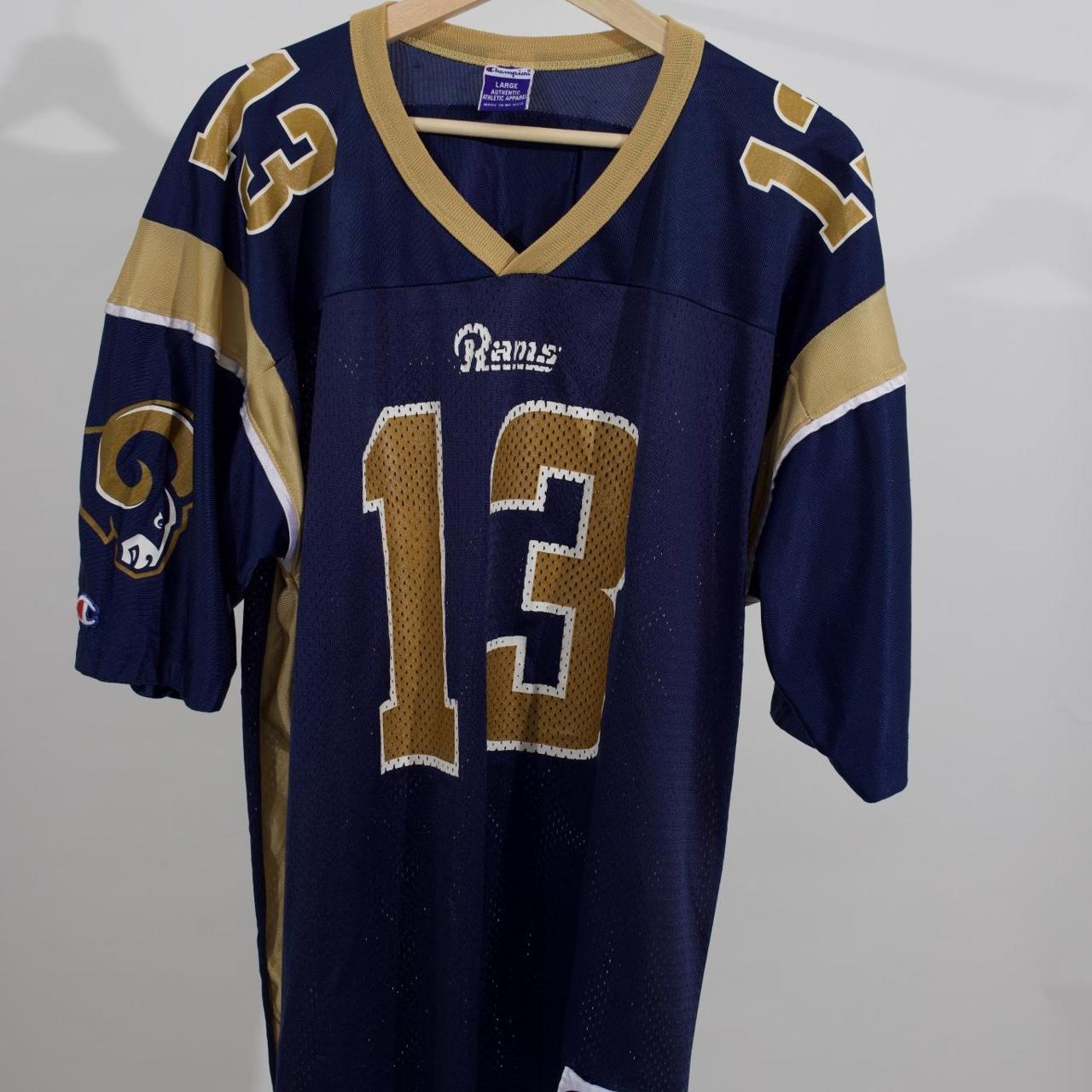 St Louis Rams Jersey Mens 3XL Pro Line Blue Gold Long Sleeve Los Angeles NFL