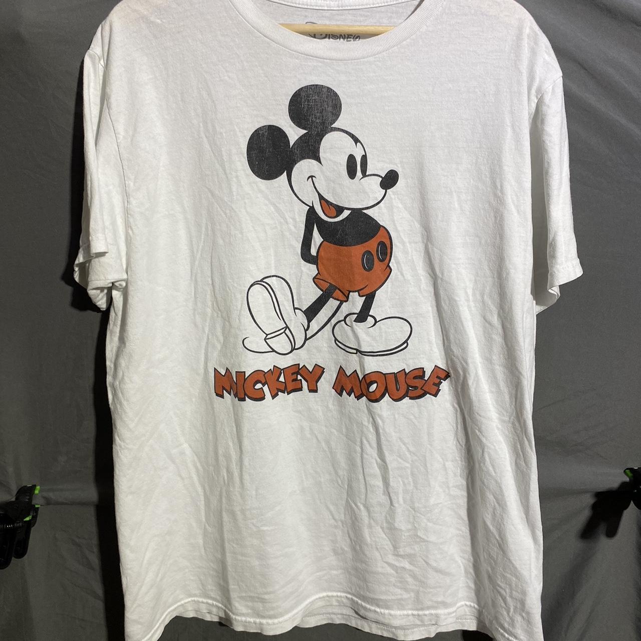 Mickey Mouse graphic tee, size large, no holes no... - Depop