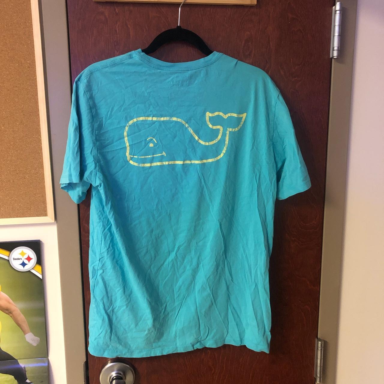 Vineyard Vines Blue/Yellow T-Shirt with shirt - Depop