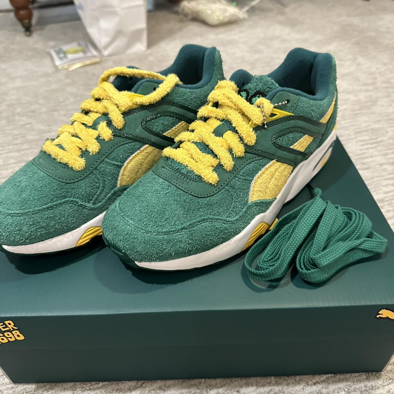 Puma yellow shoe laces best sale