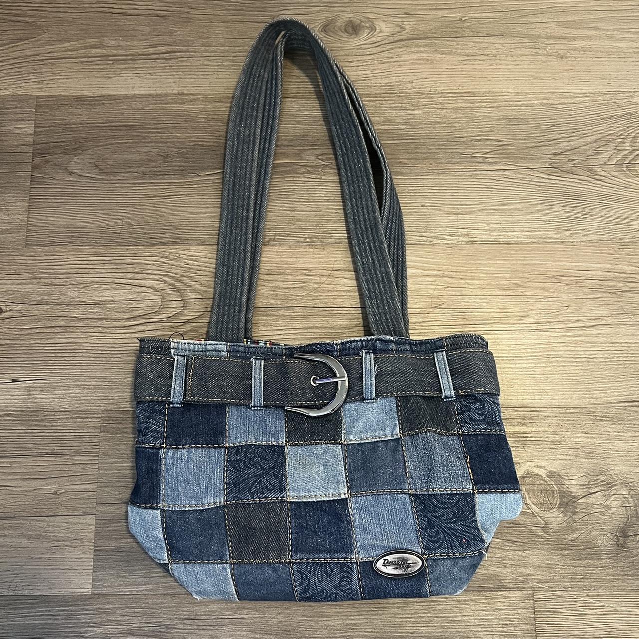 Women Quilted Denim Tote Bag