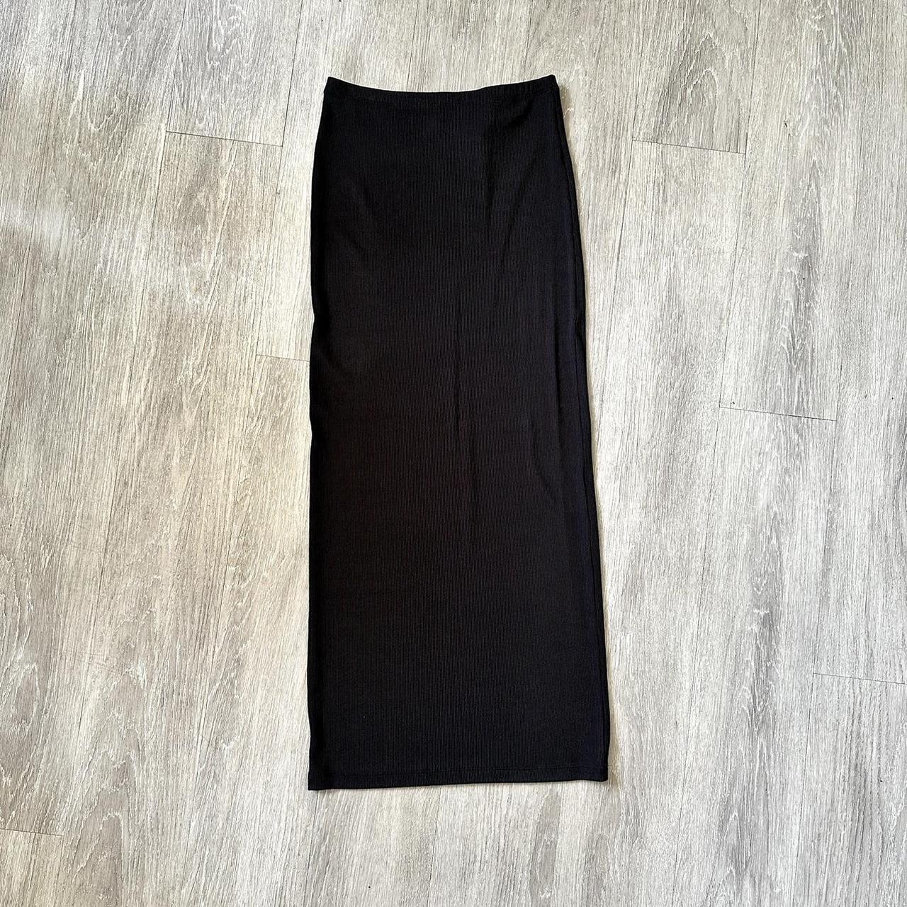 LONG RIBBED SKIRT ️Price is firm for this item, any... - Depop