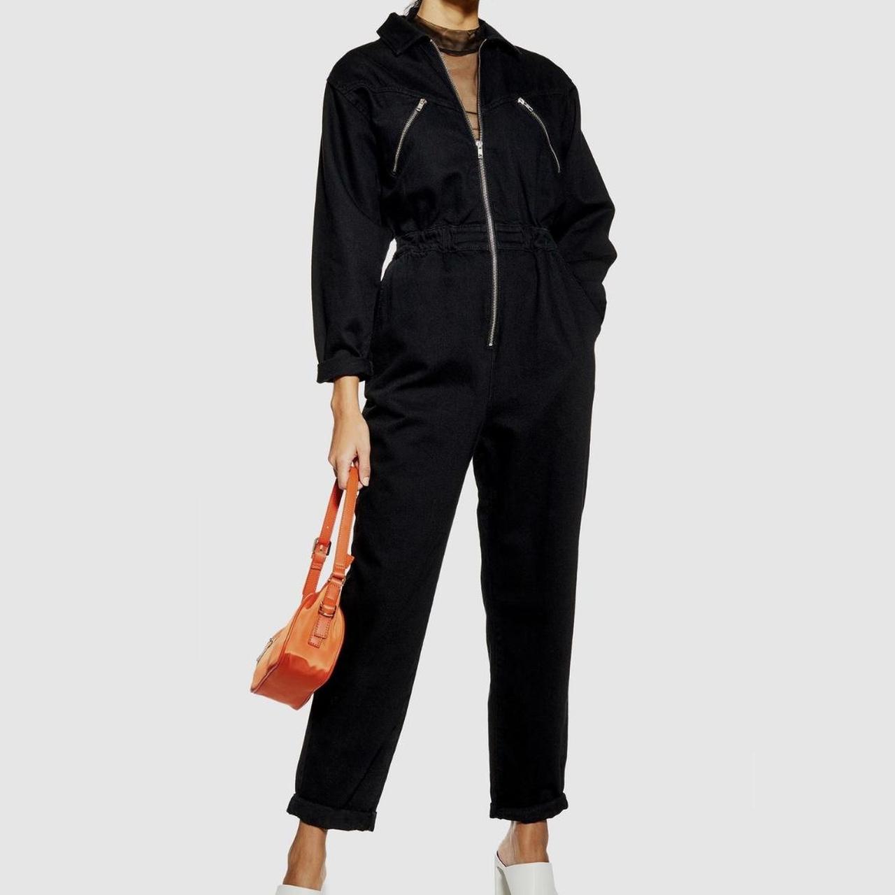 Topshop black denim boiler 2024 suit