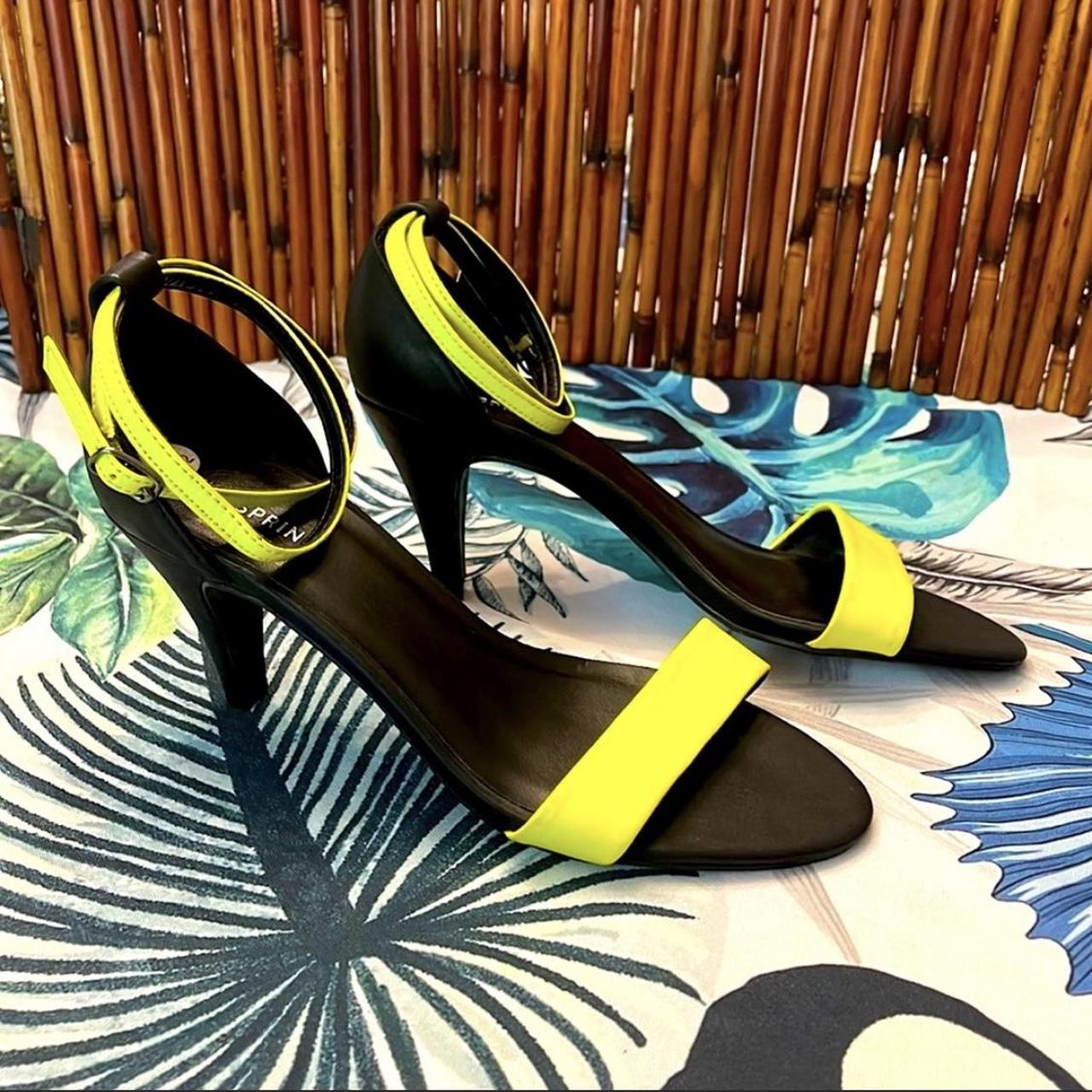 Black and neon outlet yellow heels