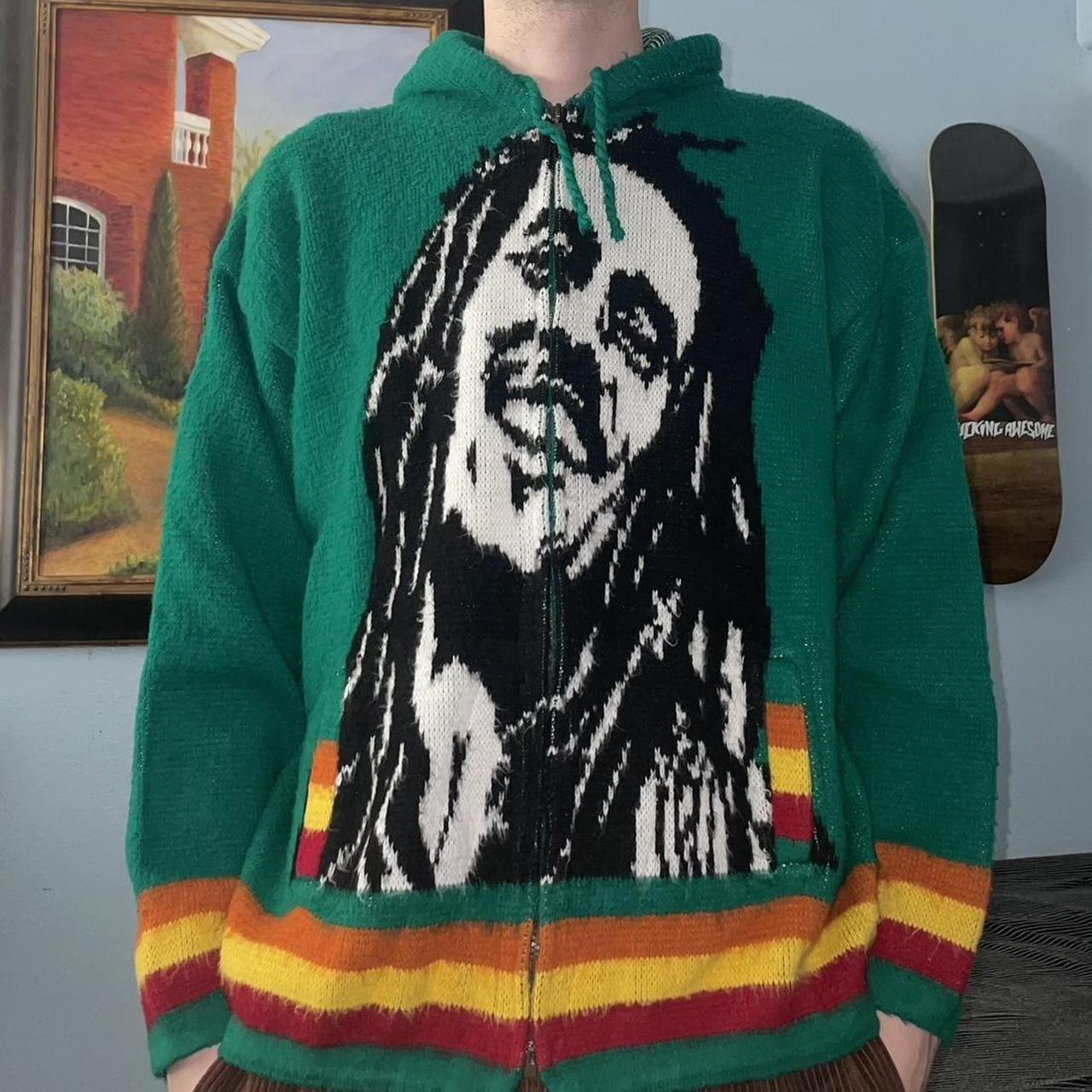 Vintage Bob Marley Tejidos Rumiñahui zip | Depop