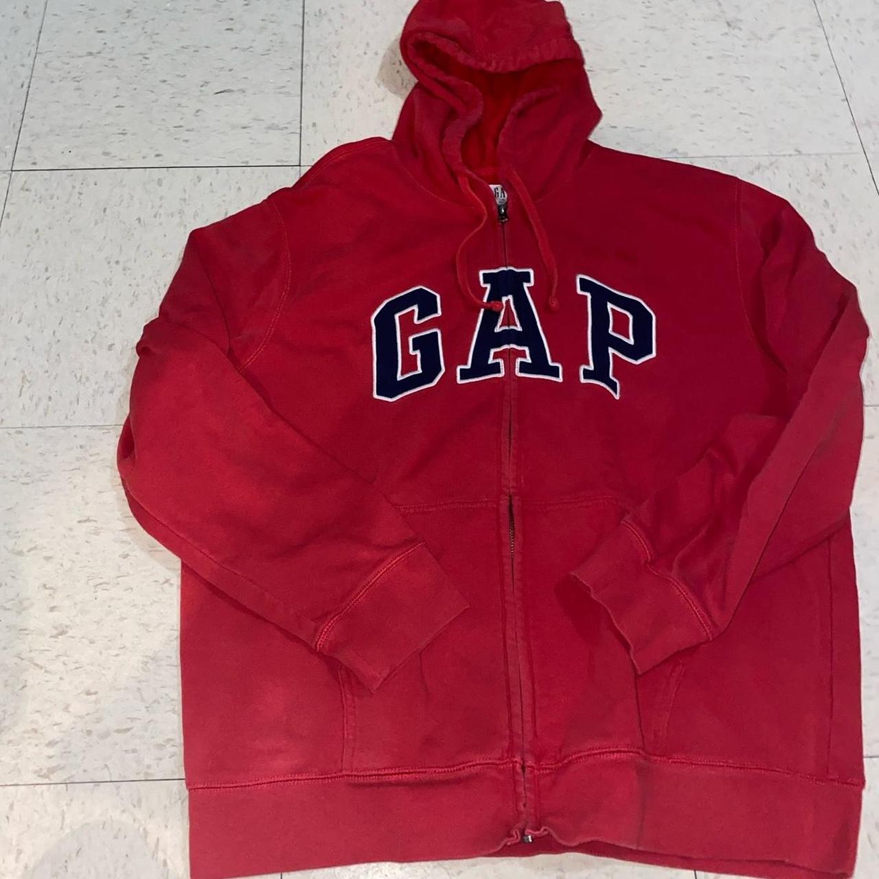 Gap Factory Men's Red Hoodie | Depop