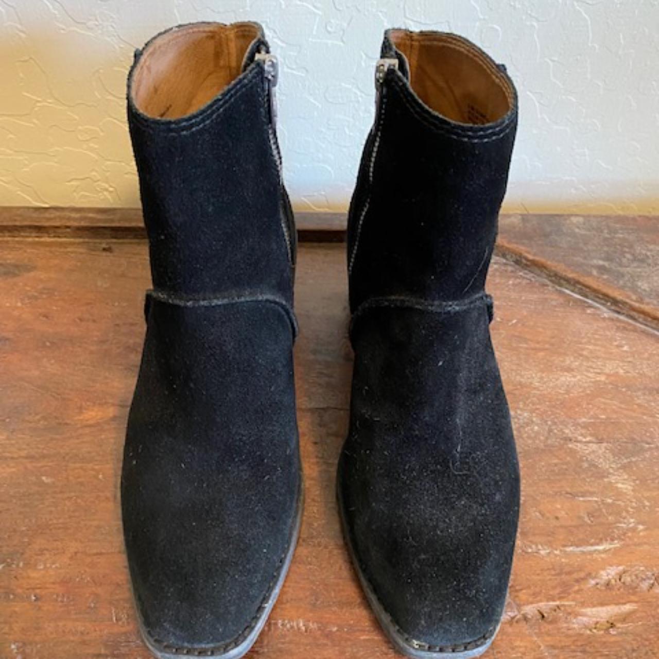 Frye black suede outlet boots