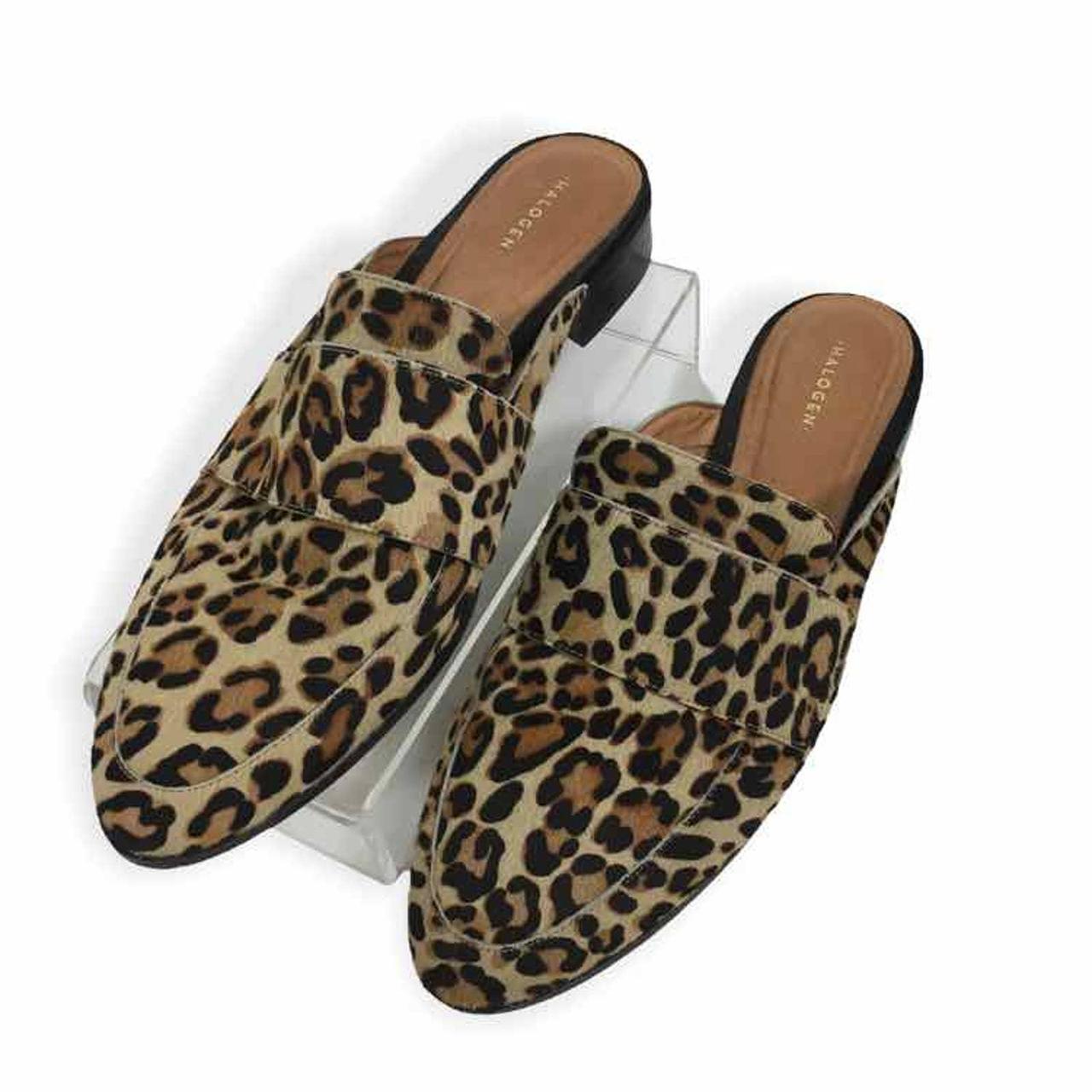 Halogen hot sale leopard mule