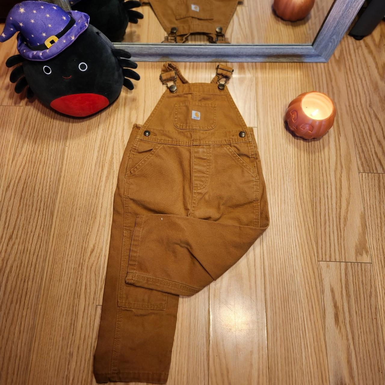 Carhartt WIP Brown and Khaki Dungareesoveralls Depop