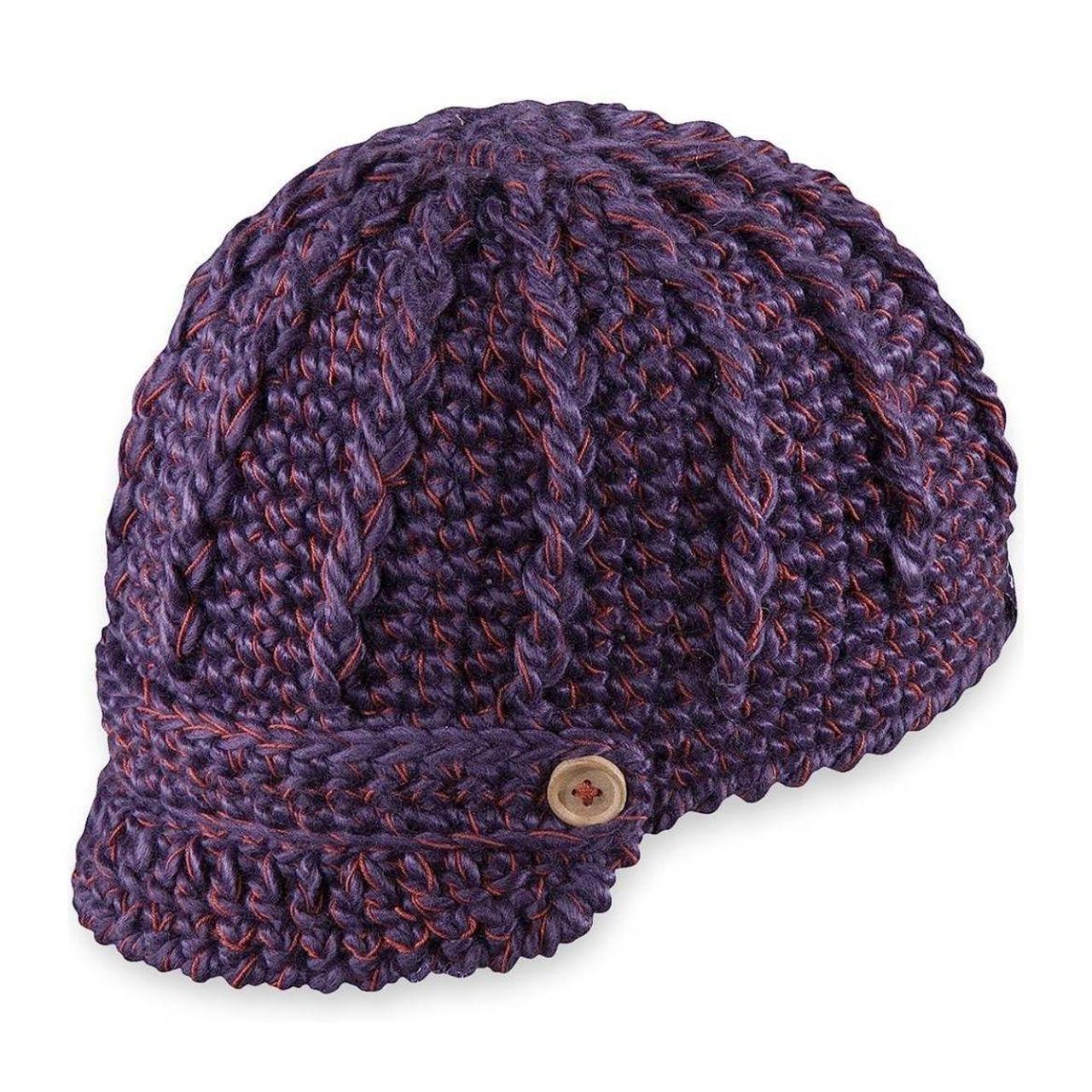 Pistil Women's Eggplant Purple Acrylic/Cotton Knit... Depop