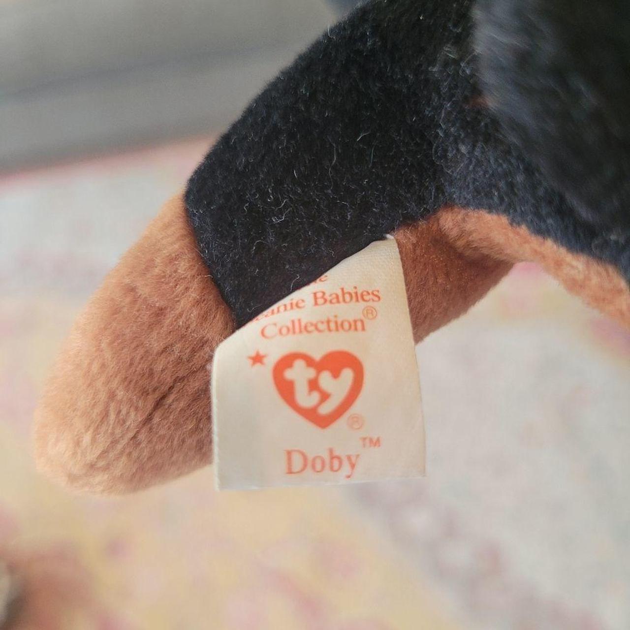 Ty Beanie Baby Doby dog Doberman Pinscher, #4110 ,... - Depop