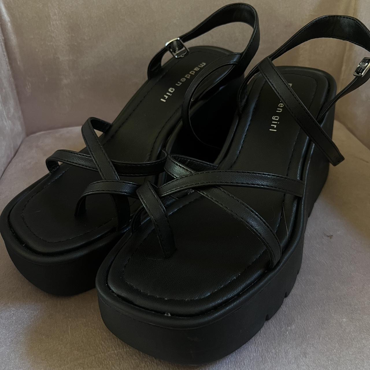 madden girl platform sandals never worn comes with... - Depop