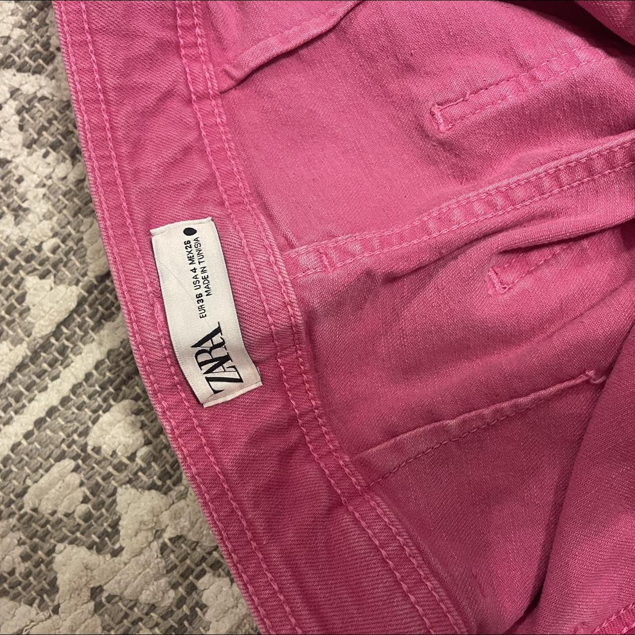 Zara Women's Pink Jeans | Depop