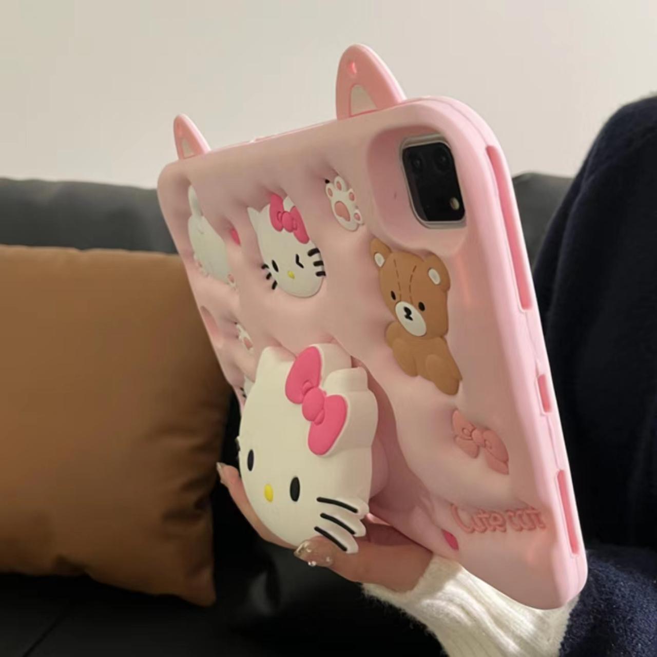 Hello Kitty iPad Case with Built-in Stand - Size: dm... - Depop