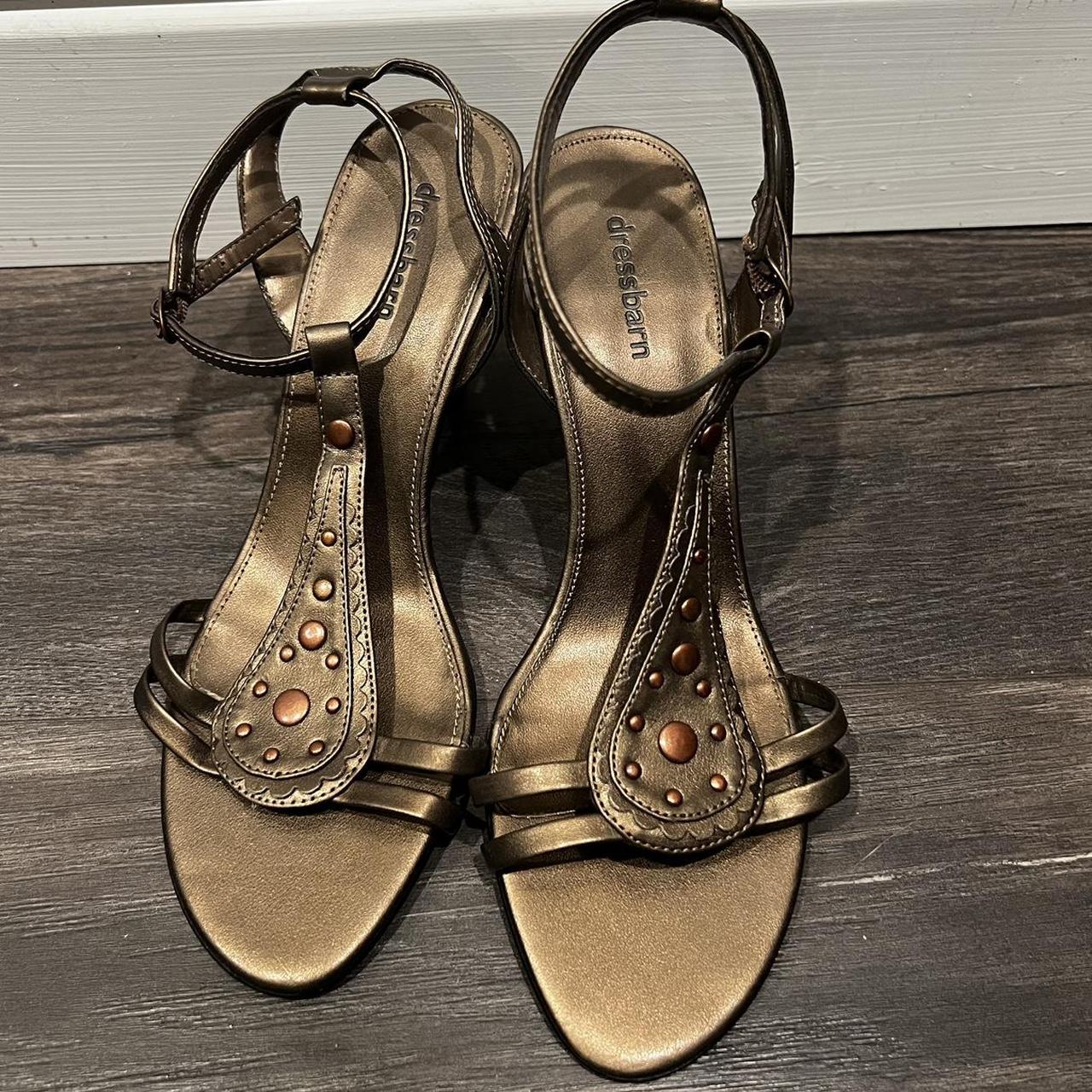 Steve Madden Women's Brown and Gold Footwear | Depop