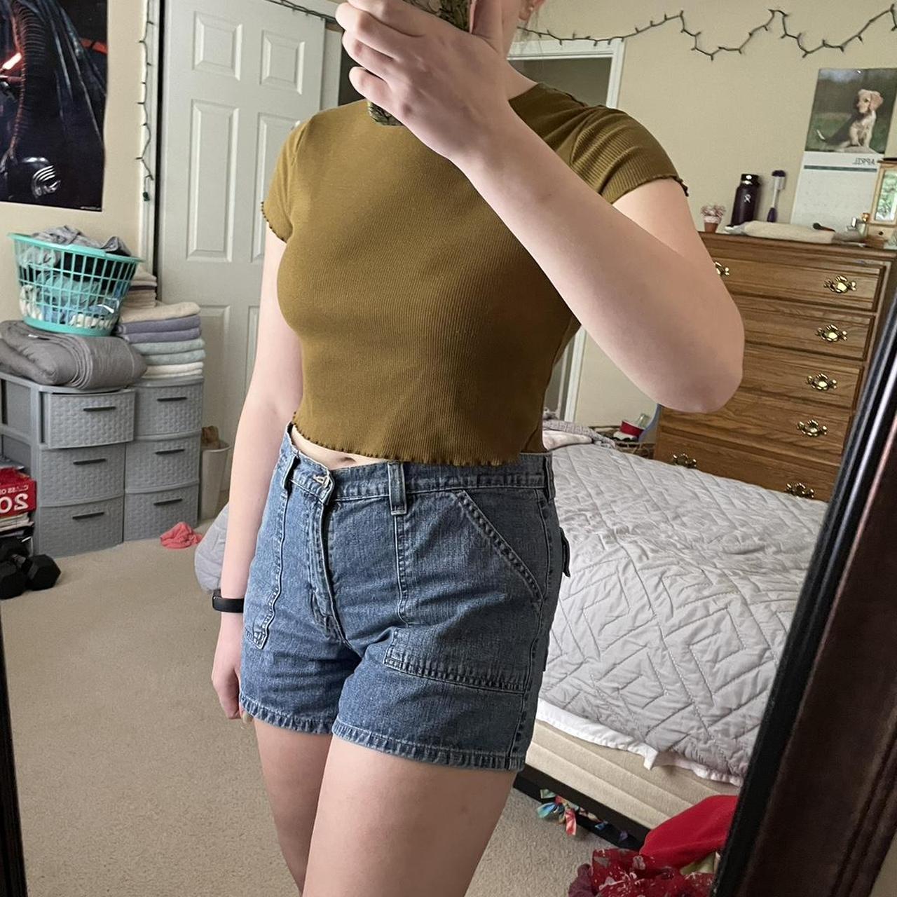 Forever 21 Olive Green crop top, size medium,