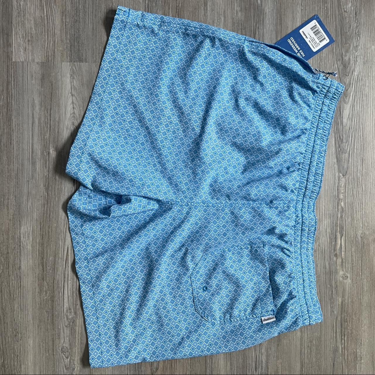 Men's Blue and White Swimbriefsshorts Depop