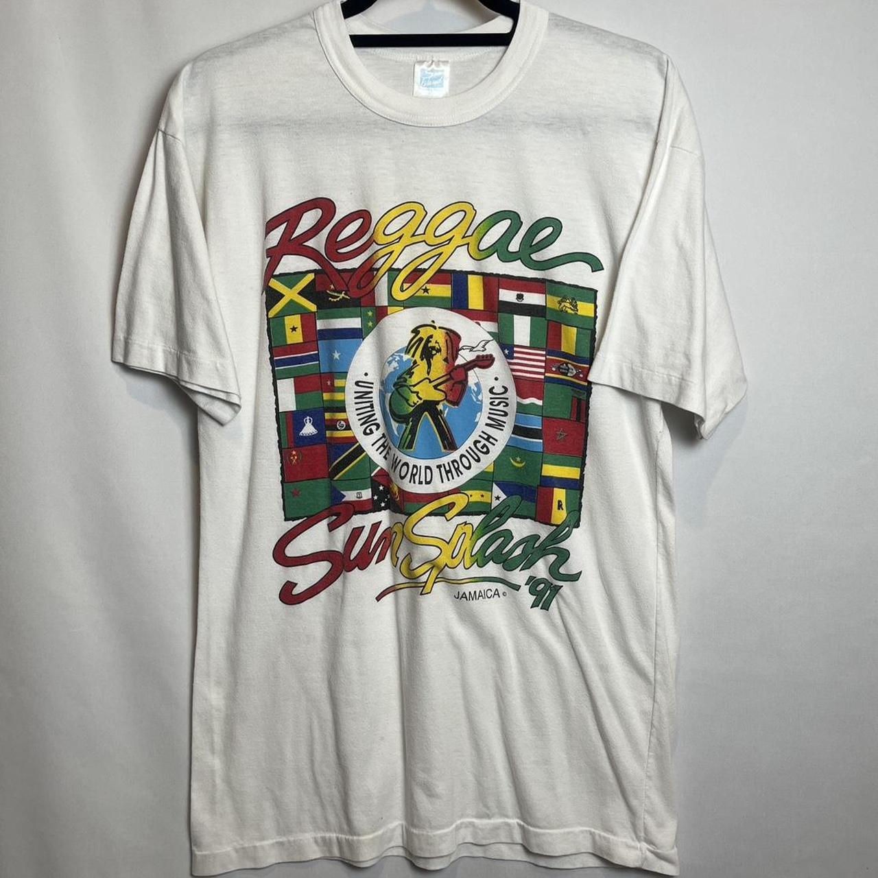 90s Reggae Sunsplash Uniting World Through Music sold 1991 Rasta Concert t-shirt Extra Large