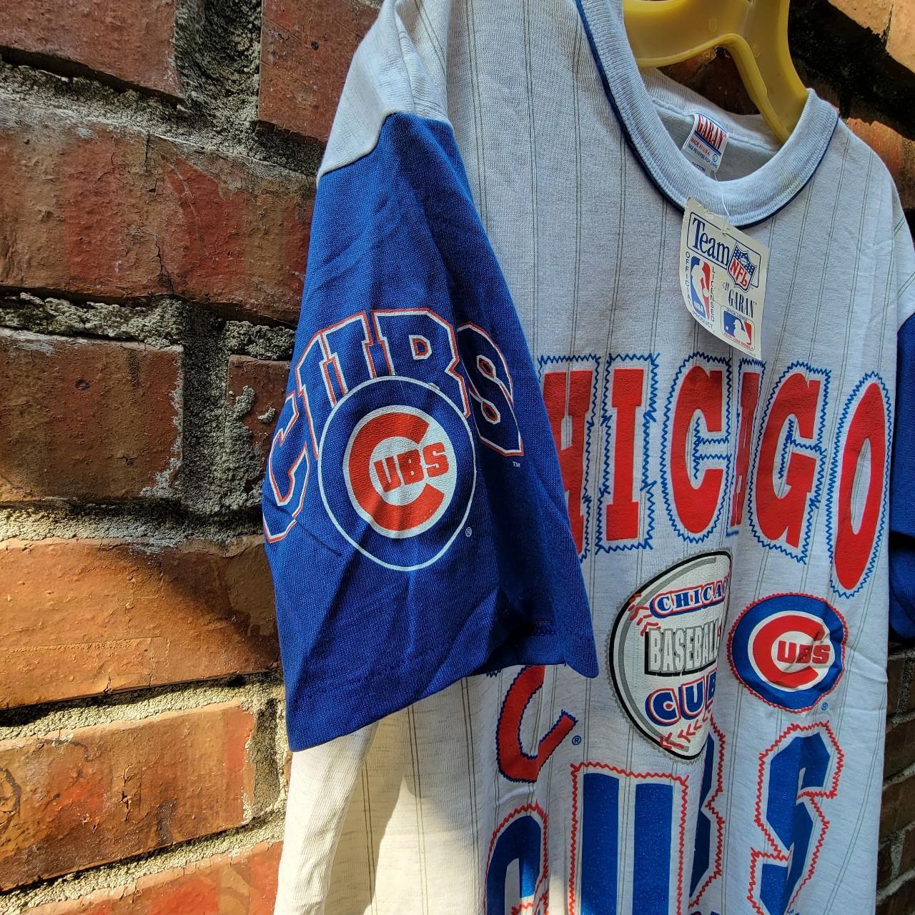 Vintage 90s Chicago Cubs T-Shirt L Deadstock MLB Baseball 50/50