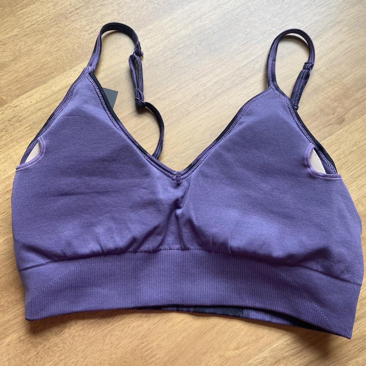 Women's Purple and Black Bra | Depop