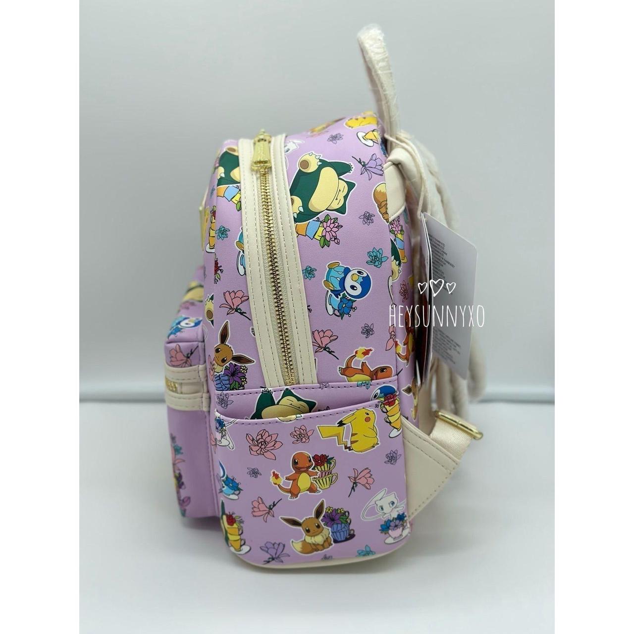 Pokemon Mini Backpack Purple Floral Teacups AOP Loungefly