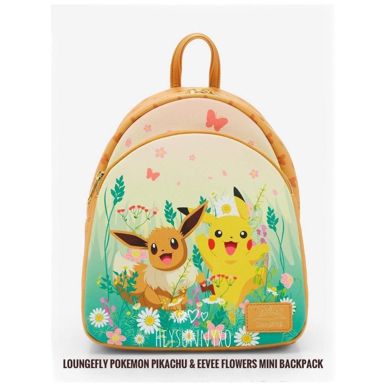 Loungefly Pokemon Pikachu & Eevee Floral Mini Backpack