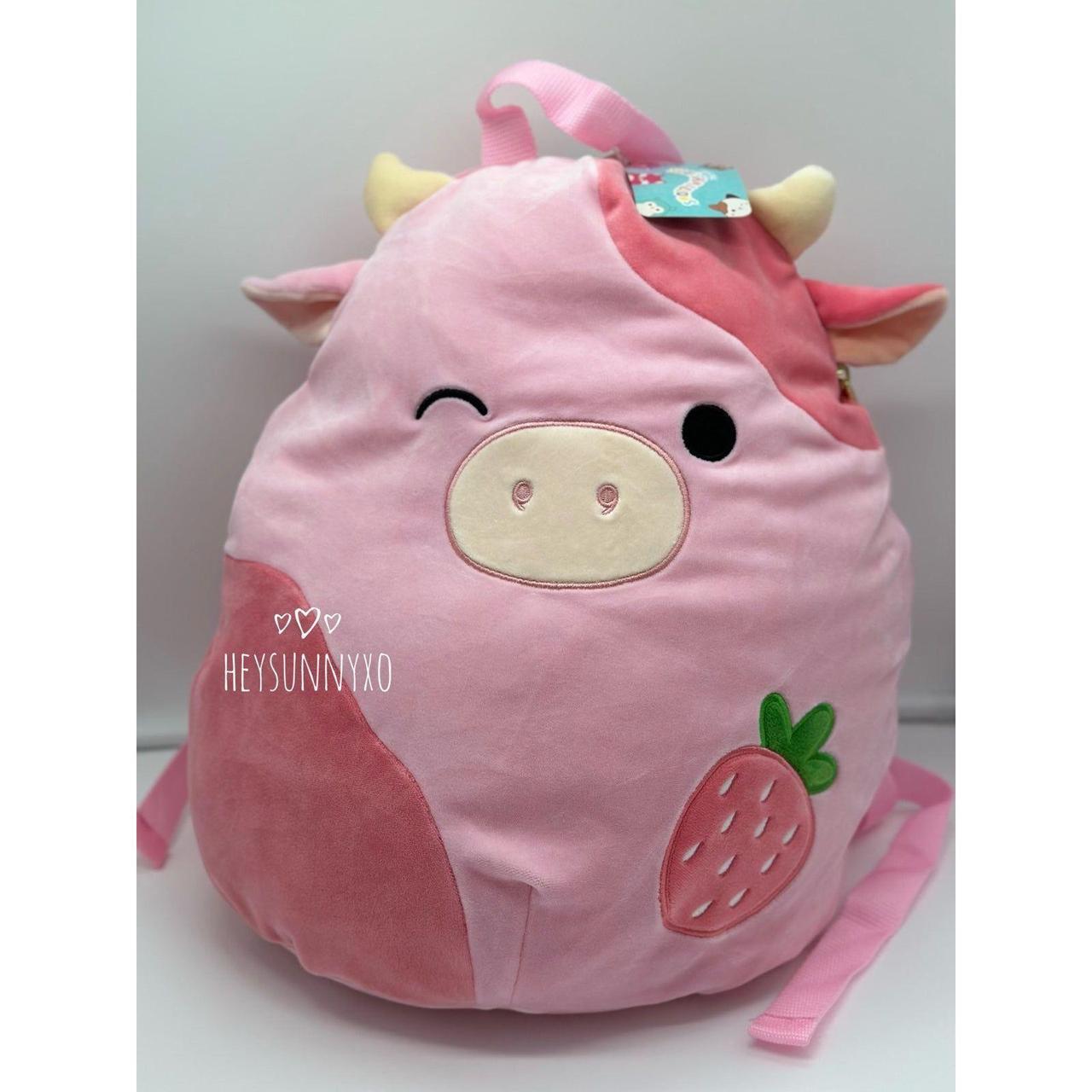 Squishmallows™ 12'' Pink Cow Plush Toy Backpack