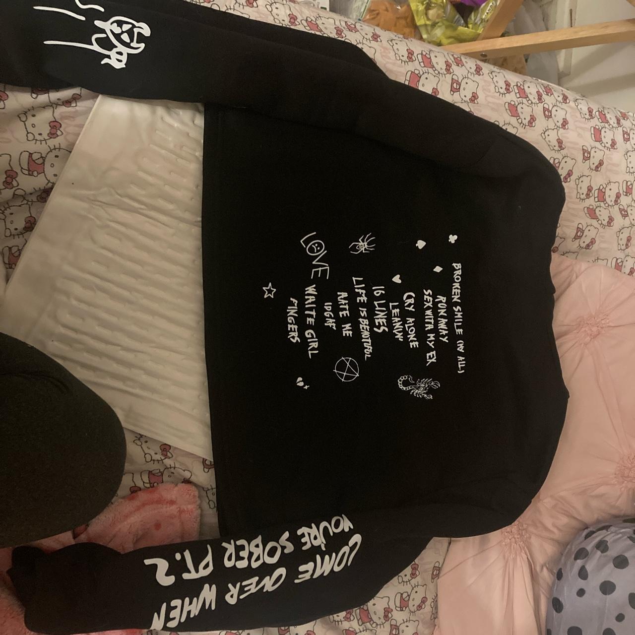 lil peep hoodie soft material never work originally... - Depop