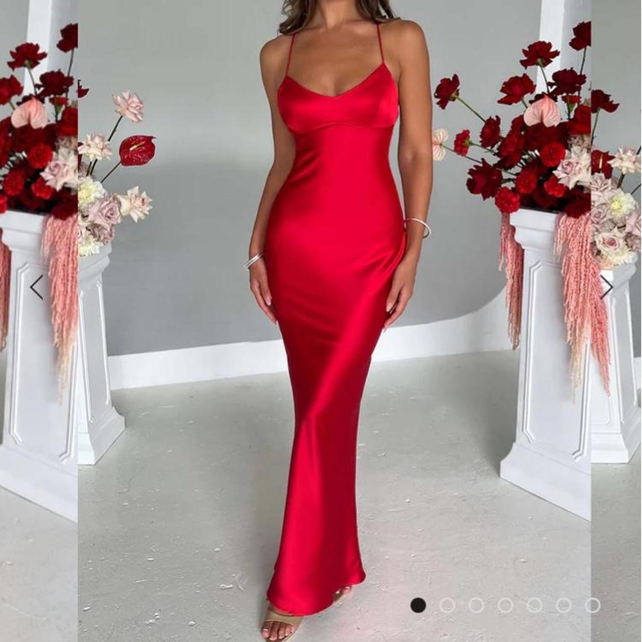 Baby boo malika maxi dress red Stunning formal... - Depop