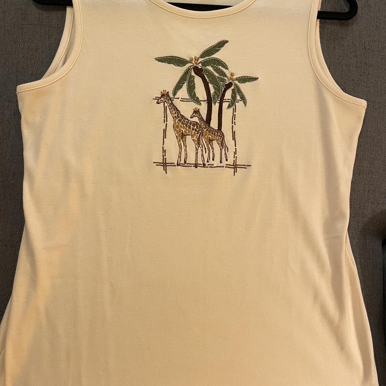 Vintage Jason Maxwell giraffe tank with beaded...