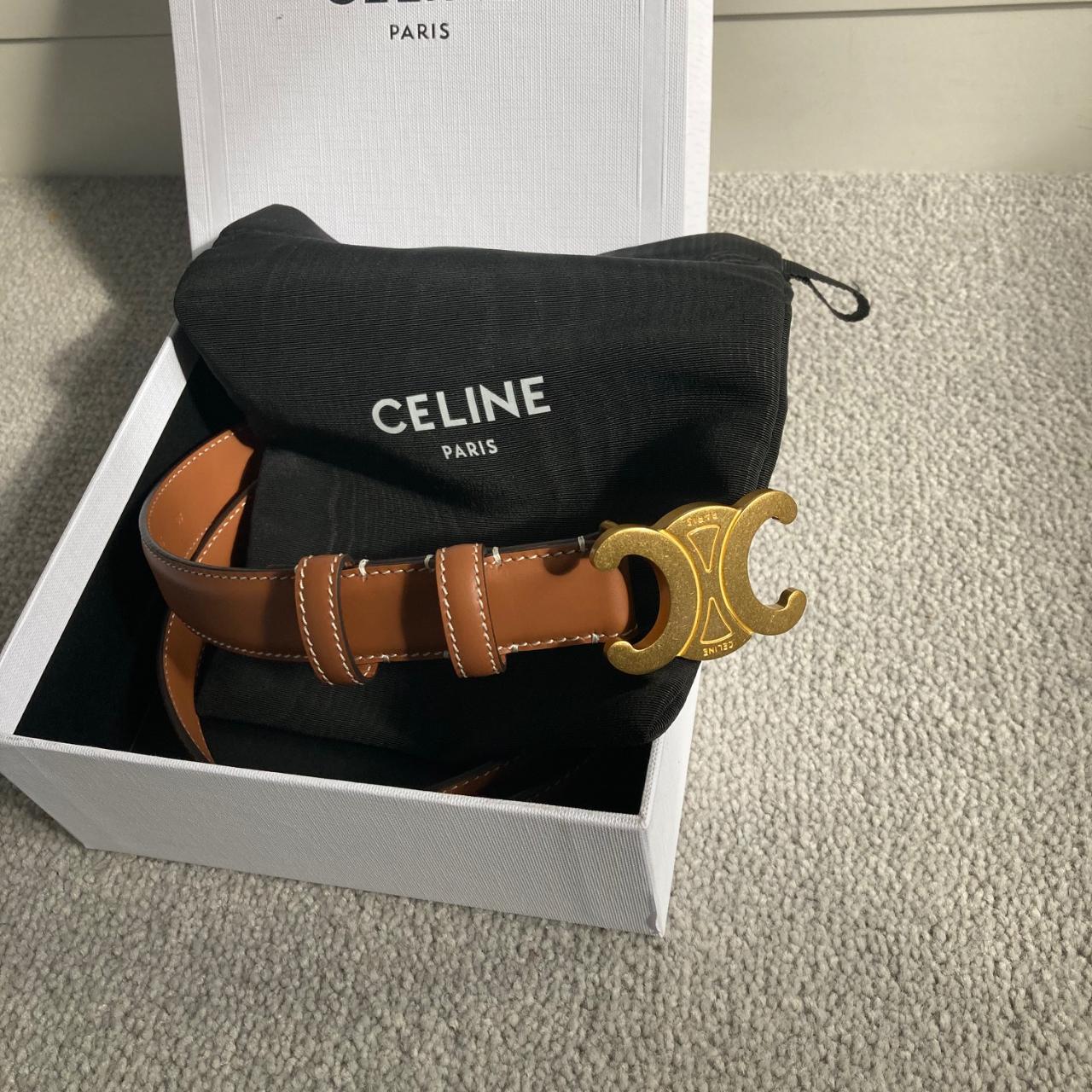 Celine triomphe belt size 75 width is 2,5cm only... - Depop