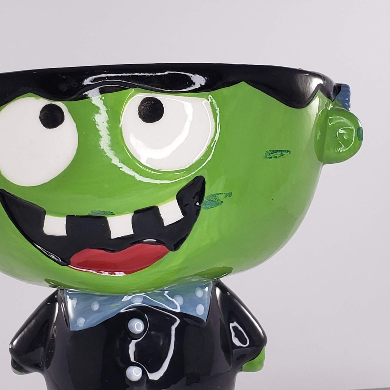 Frankenstein Halloween Candy Bowl Ceramic... Depop
