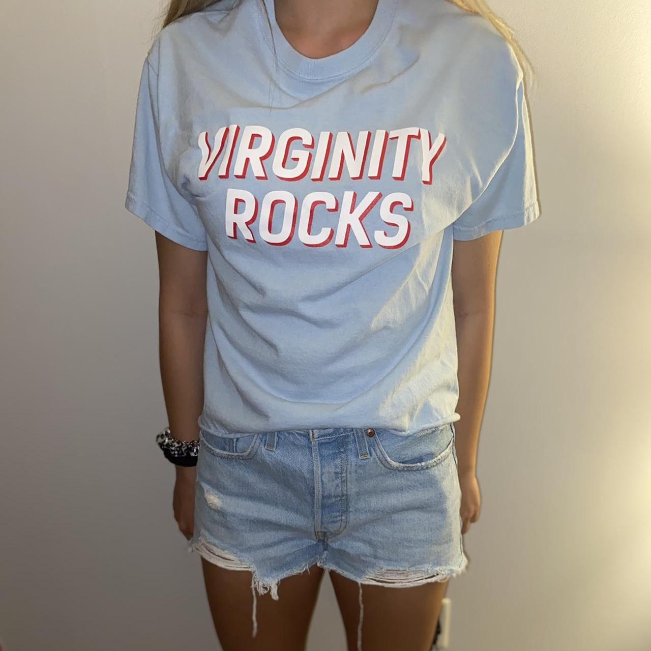 Women's virginity hot sale rocks shirt