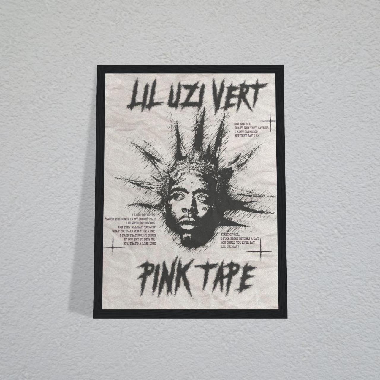 Lil Uzi Vert, Pink Tape Poster with or without... - Depop