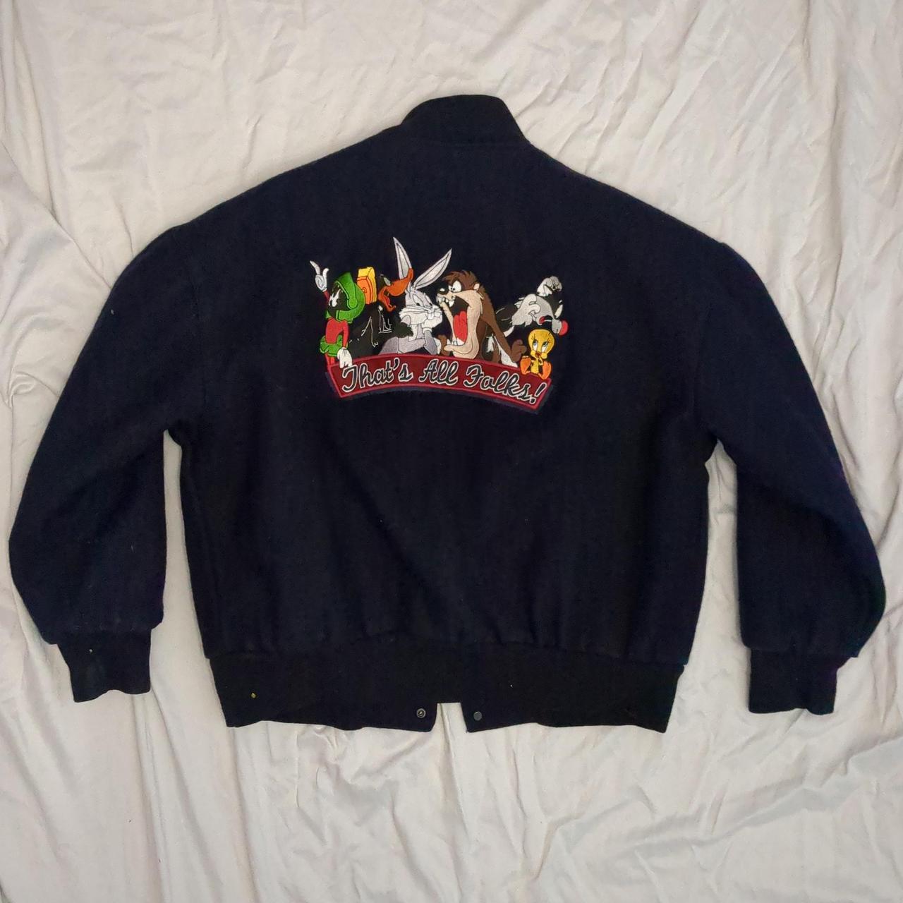 Vintage 1990s Bugs Bunny Looney Tunes Wool Varsity