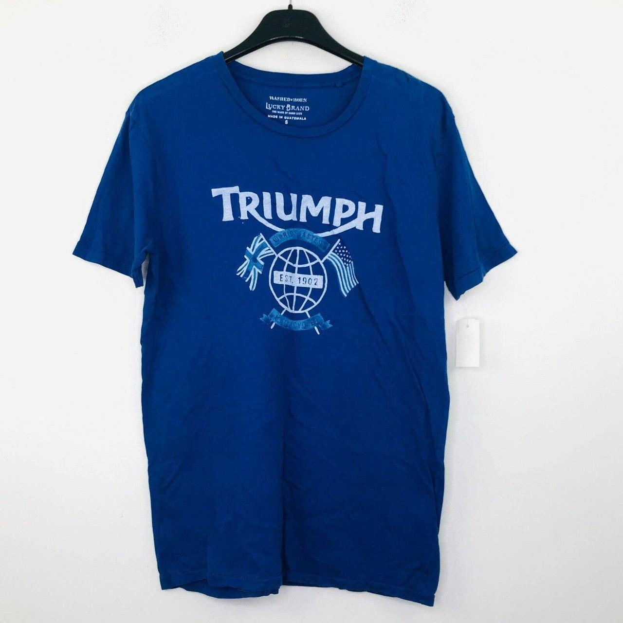 Lucky Brand Men's Small T-Shirt Blue Triumph - Depop
