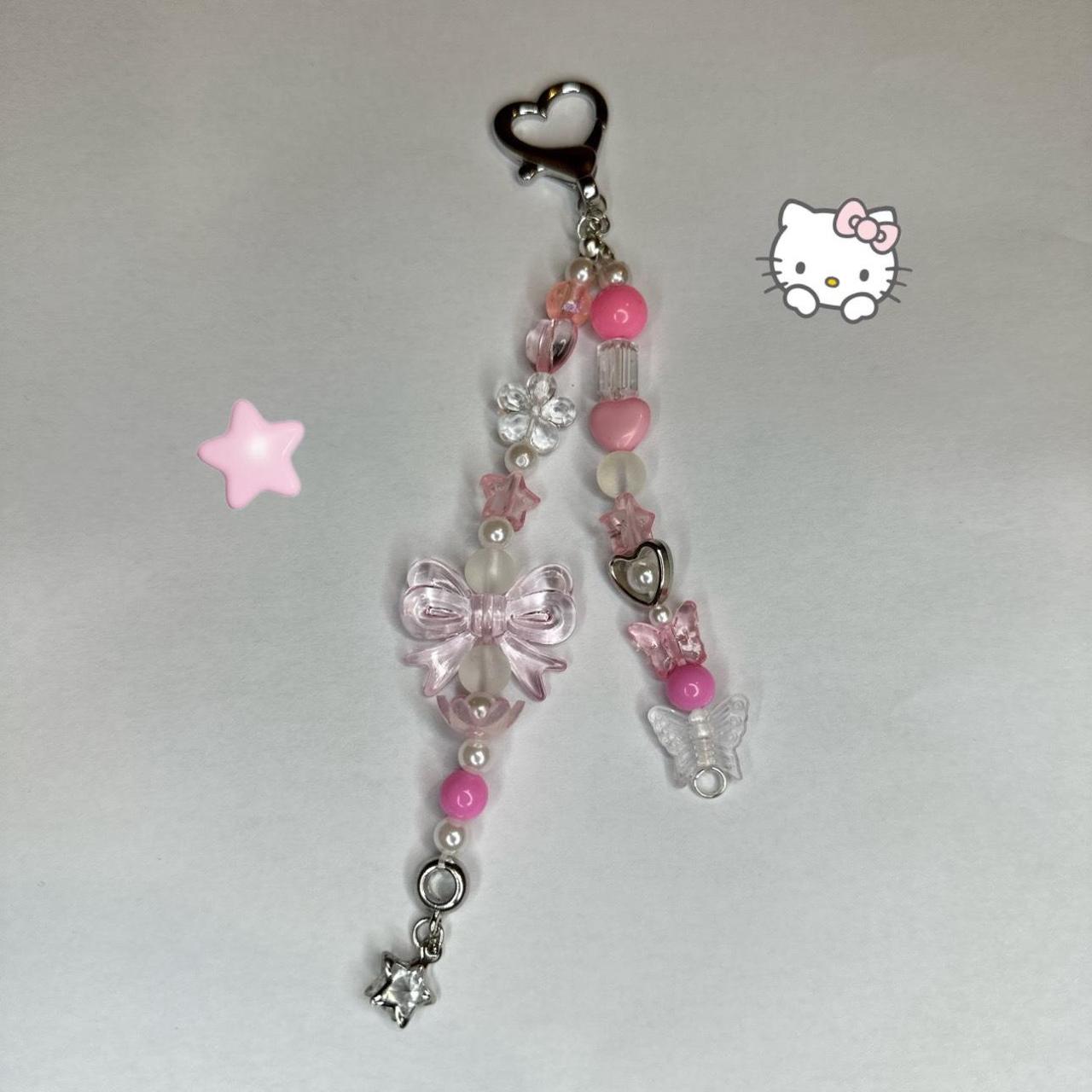 Handmade pink keychain - Depop