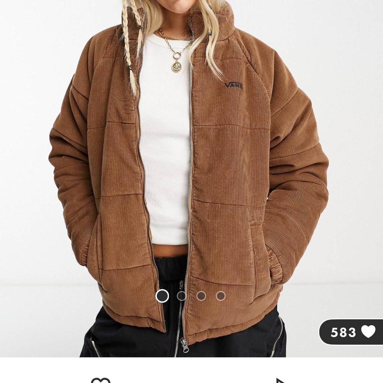 Vans ashburn puffer jacket in corduroy tan Oversized